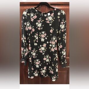 Floral Long Sleeve mini Dress